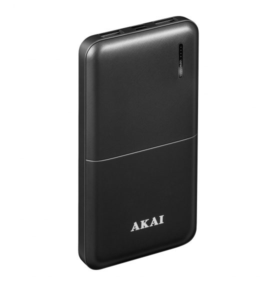 Внешний аккумулятор Akai BE-10001B, 10 000 maH, порт Type-C черный