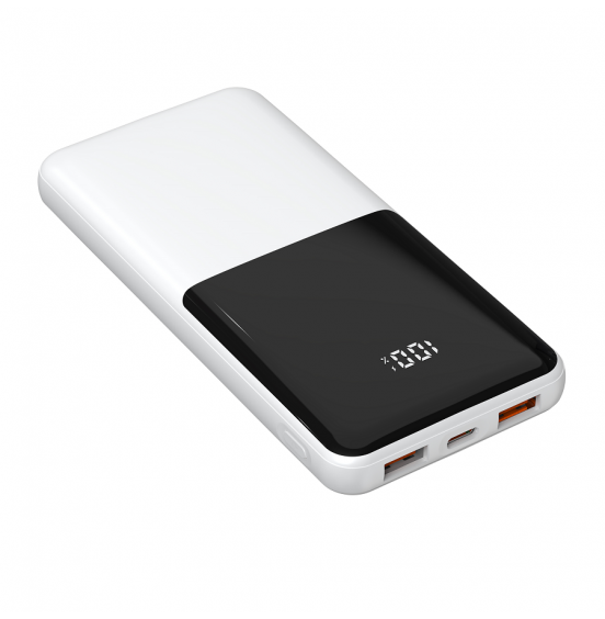Внешний аккумулятор Akai BE-10008PD, 10000 мАч,22.5Вт, QC/PD, 2xUSB/Type C, дисплей, белый Внешний аккумулятор Akai BE-10008PD, 10000 мАч,22.5Вт, QC/PD, 2xUSB/Type C, дисплей, белый
