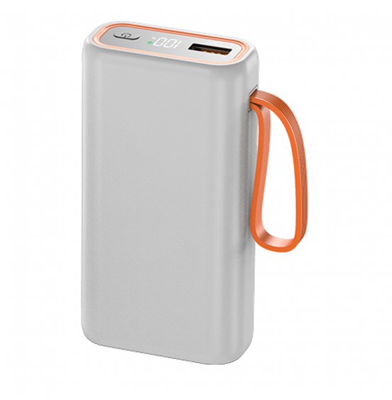Внешний аккумулятор Akai BE-10013PD, 9000 мАч,22.5Вт, QC/PD, USB/Type C/microUSB, дисплей, белый