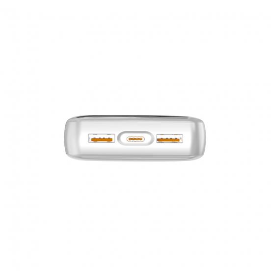 Внешний аккумулятор Akai BE-20008PD, 20000 мАч,22.5Вт, QC/PD, 2xUSB/Type C, дисплей, белый