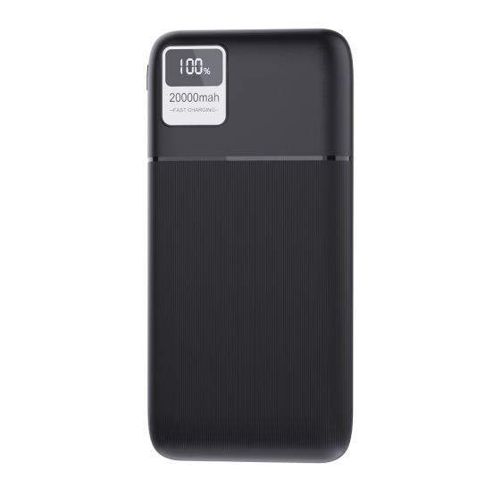 Внешний аккумулятор Akai BE-20020 PD, 20000 мАч,22.5Вт, QC/PD, 2xUSB/Type C, дисплей, черный