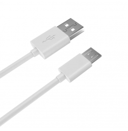 Дата-кабель AKAI CE-453W, microUSB, 1м, 1,5А, белый