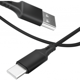 Дата-кабель Akai CE-466 USB A - Type C, 1м, 3А, черный