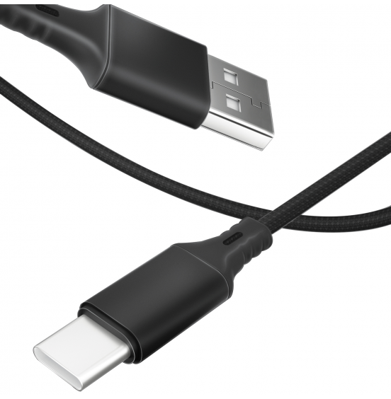 Дата-кабель Akai CE-466 USB A - Type C, 1м, 3А, черный