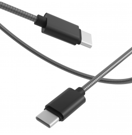 Дата-кабель Akai CE-478 Type C - Type C, 1,2м, 60Вт, металл, черный