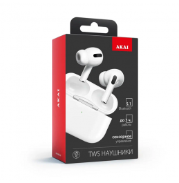 Беспроводные наушники TWS Akai HD-226, белые