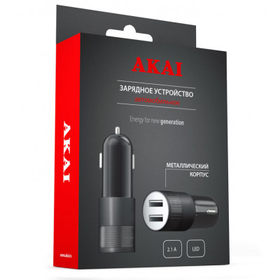 Зарядное устройство автомобильное Akai CH-6D04B/W