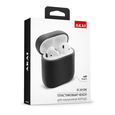 Чехол для наушников Airpods Akai EC-201SBK/SBL/SGN