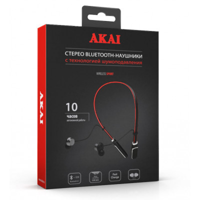 Наушники беспроводные с функцией Bluetooth Akai HD-203BR
