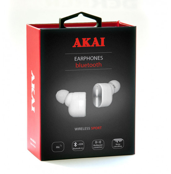 Наушники беспроводные с функцией Bluetooth Akai HD-221B/W