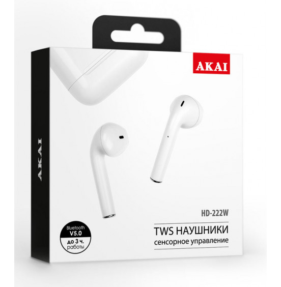Наушники беспроводные с функцией Bluetooth Akai HD-222W Ver.2