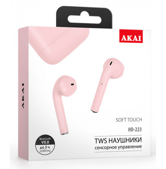 Наушники беспроводные с функцией Bluetooth Akai HD-223DB/LB/SP