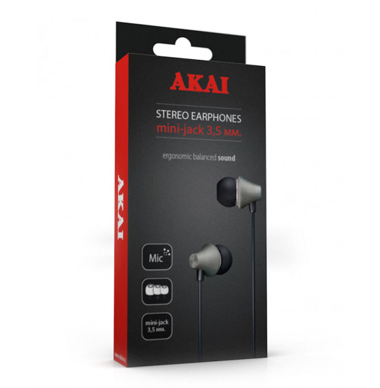 Наушники стереофонические Akai HD-619B/R/W