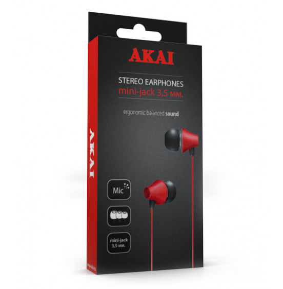 Наушники стереофонические Akai HD-619B/R/W