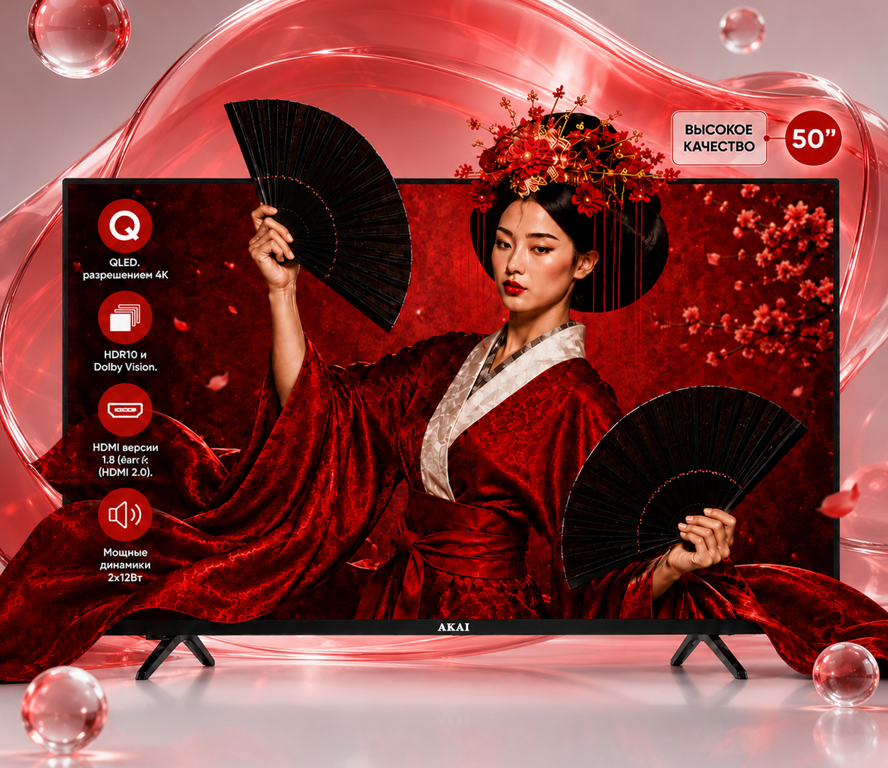 QLED 4K телевизоры AKAI